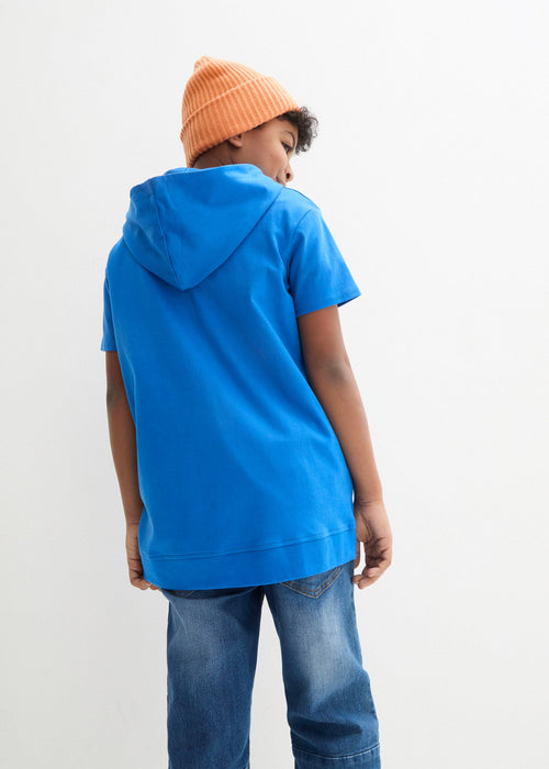T-shirt majica s kapuljačom od organskog pamuka za dječake